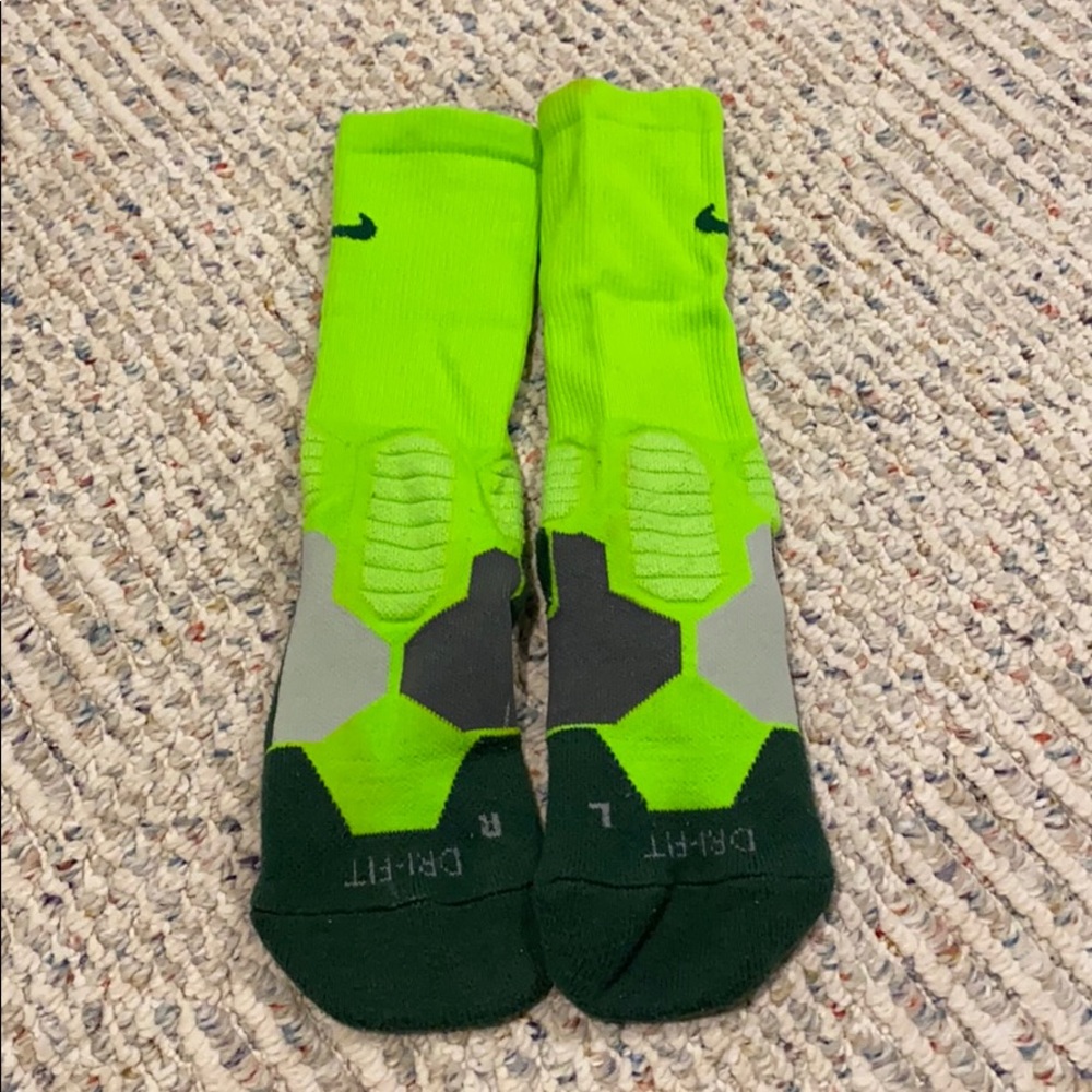 Green Nike Elite Socks